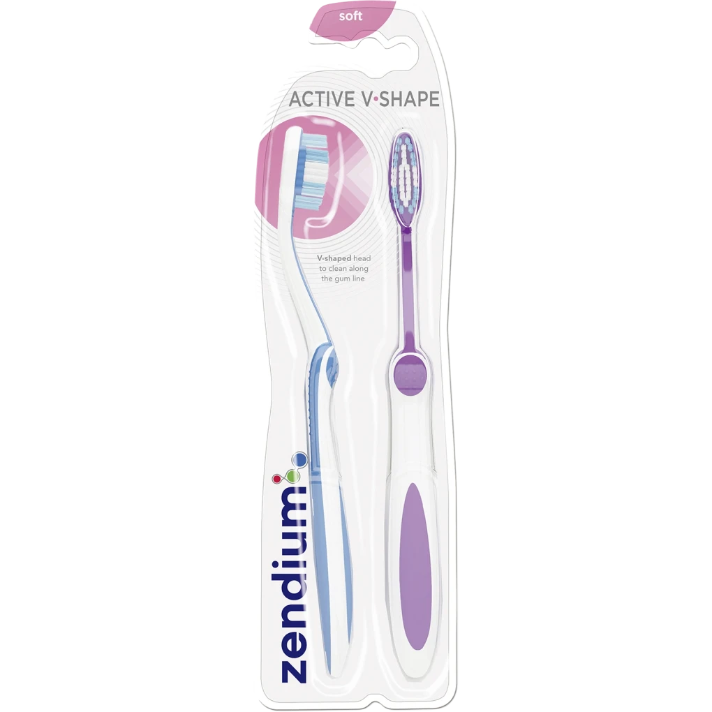 Zendium V-shape Soft Tandborste 2 st