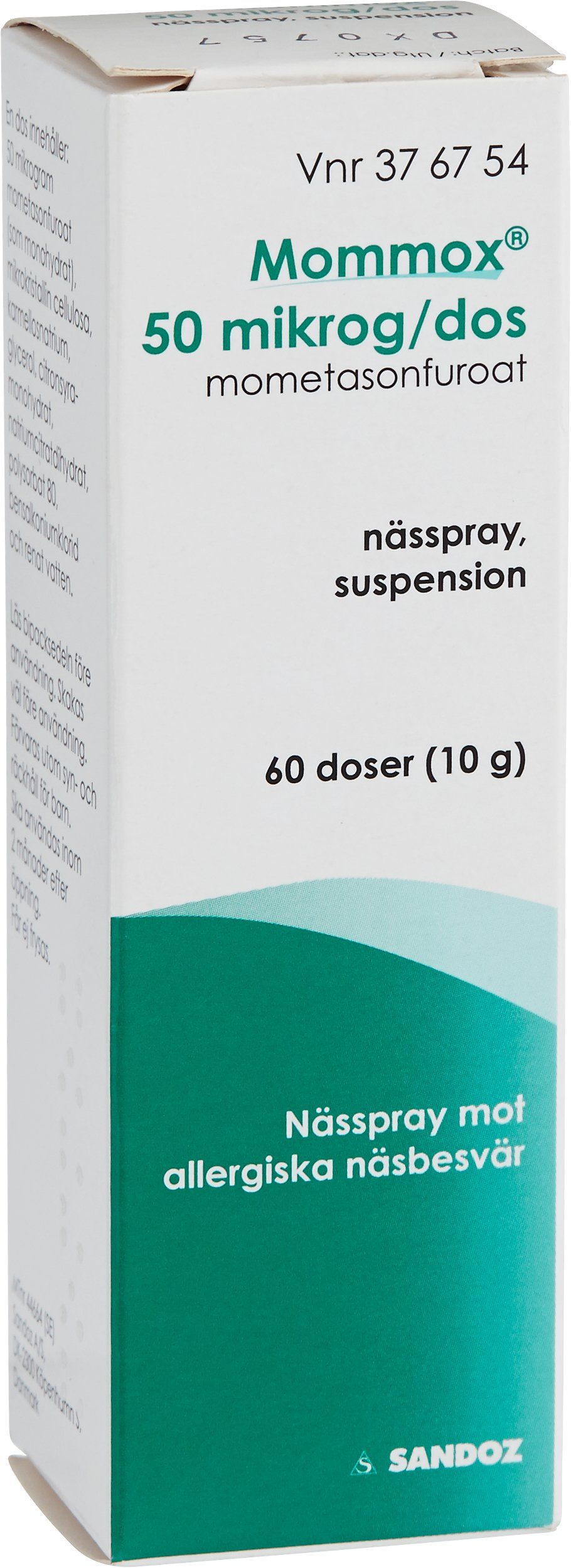 Sandoz Mommox nässpray 50 µg/dos 60 doser