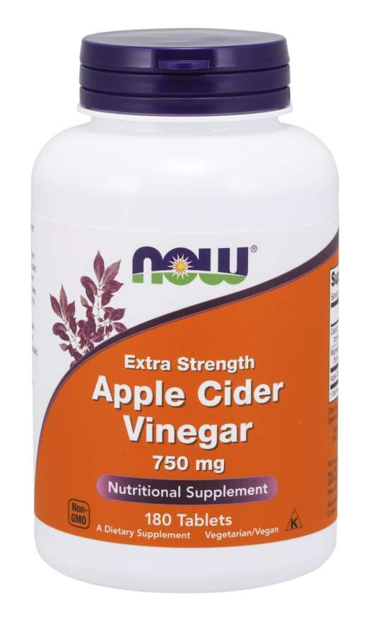 NOW Apple Cider Vinegar 750 mg 180 tabletter NOW