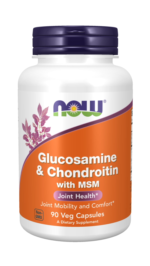 NOW Glucosamine & Chondroitin with MSM 90 Capsules