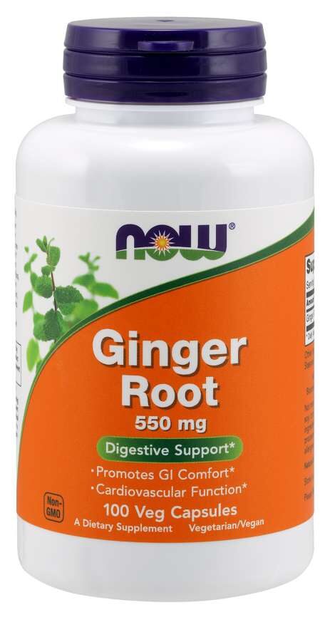 NOW Ginger Root 550 mg 100 vegkapslar