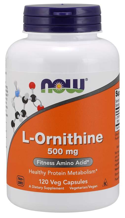 NOW L-Ornithine 500 mg 120 vegkapslar