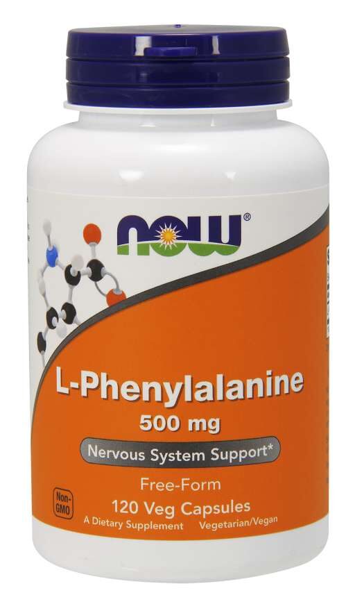 NOW L-Phenylalanine 500 mg 120 vegkapslar NOW