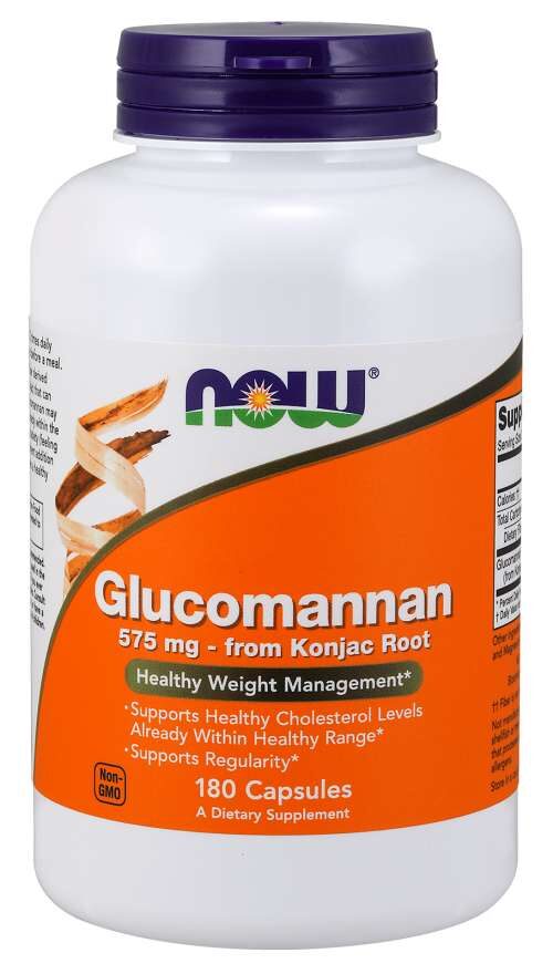 NOW Glucomannan 575 mg 180 kapslar NOW