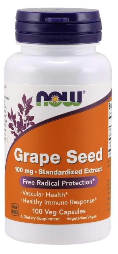NOW Grape Seed Anti 100 mg 100 vegkapslar