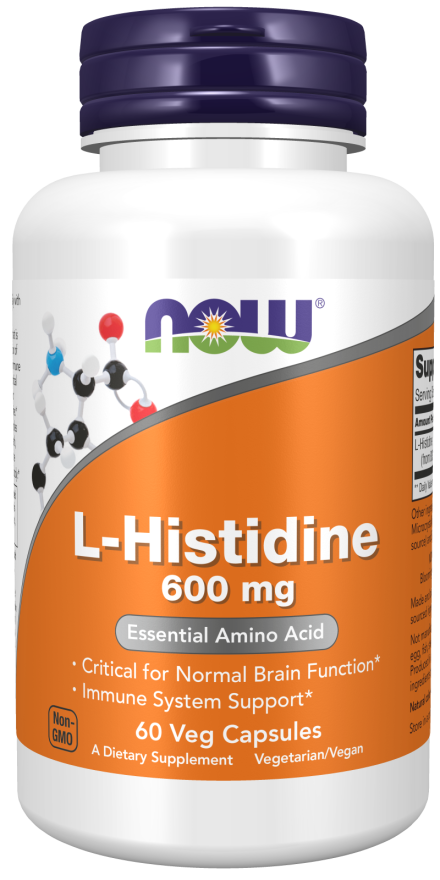 NOW L-Histidine 600 mg 60 vcaps