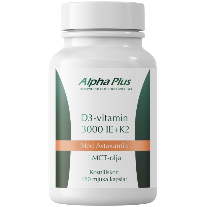 Alpha Plus D3-vitamin 3000 IE + K2 180 kap