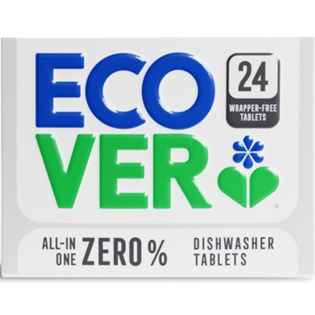 Ecover Disktabletter All-In-One Zero – Parfymfritt 0,42kg/24st