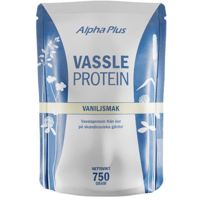 Alpha Plus Vassleprotein vaniljsmak 750 g