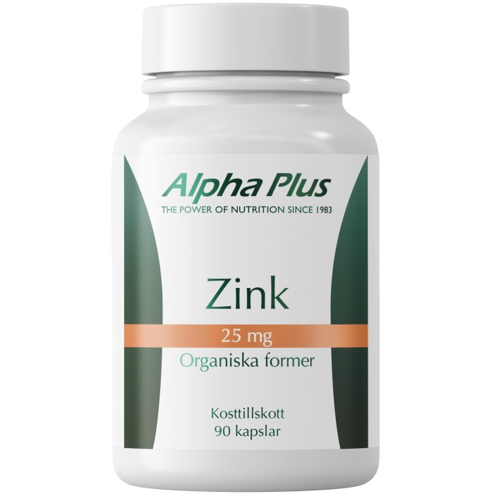 Alpha Plus Zink 25 mg 90 kapslar