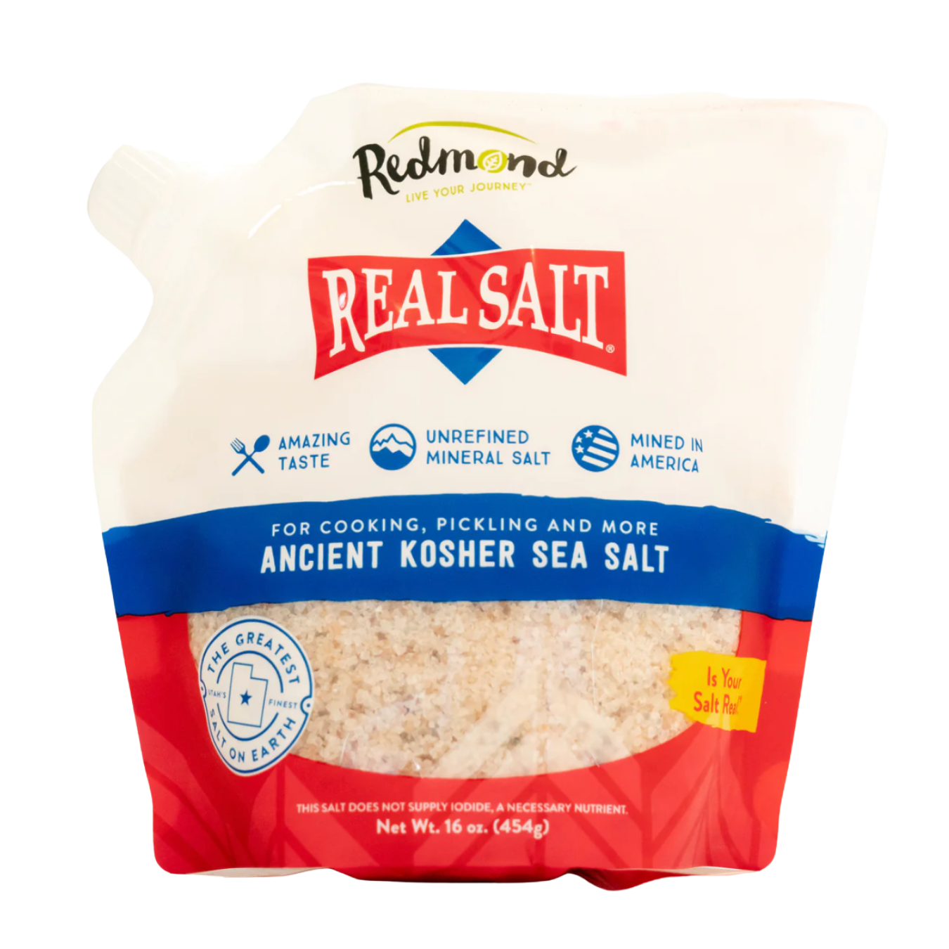 Redmond Real salt KOSHER 16 oz 454g Pouch