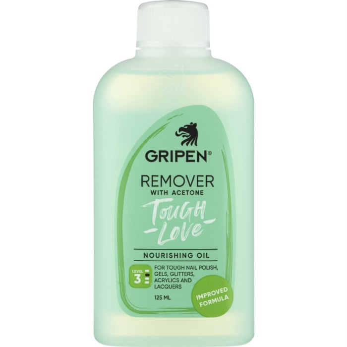 Gripen Remover with Acetone, Tough Love 125 ml