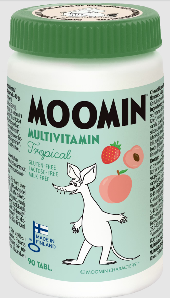 Mumin Multivitamin Tropiska Tuggtabletter 90 tabletter