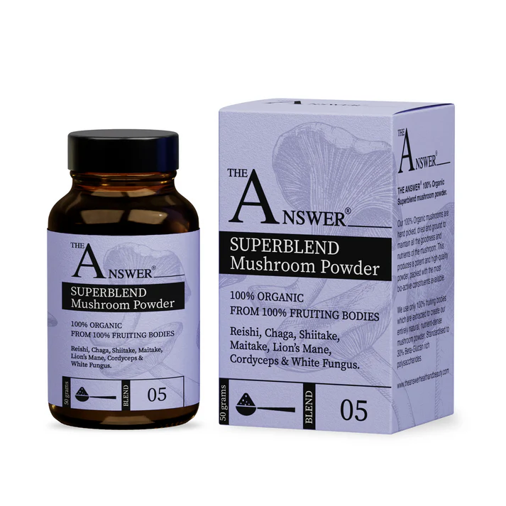 The Answer 100% organic superblend mushroom powder