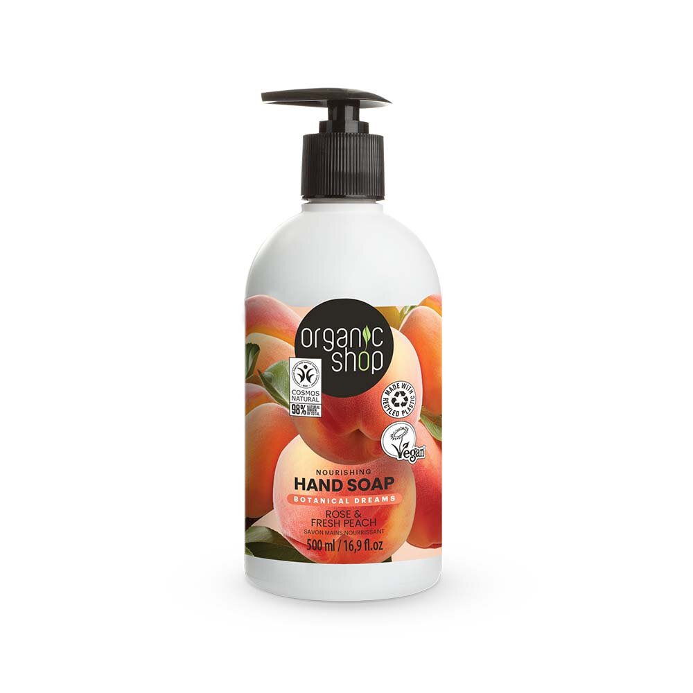 Organic Shop Hand Soap Rose Peach 500ml