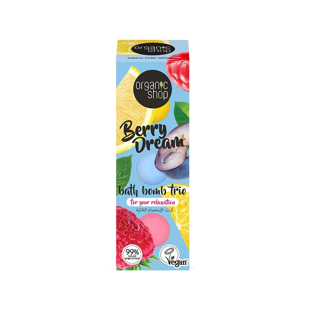 Organic Shop Berry Dream Bath Bomb Trio 3 х 85g