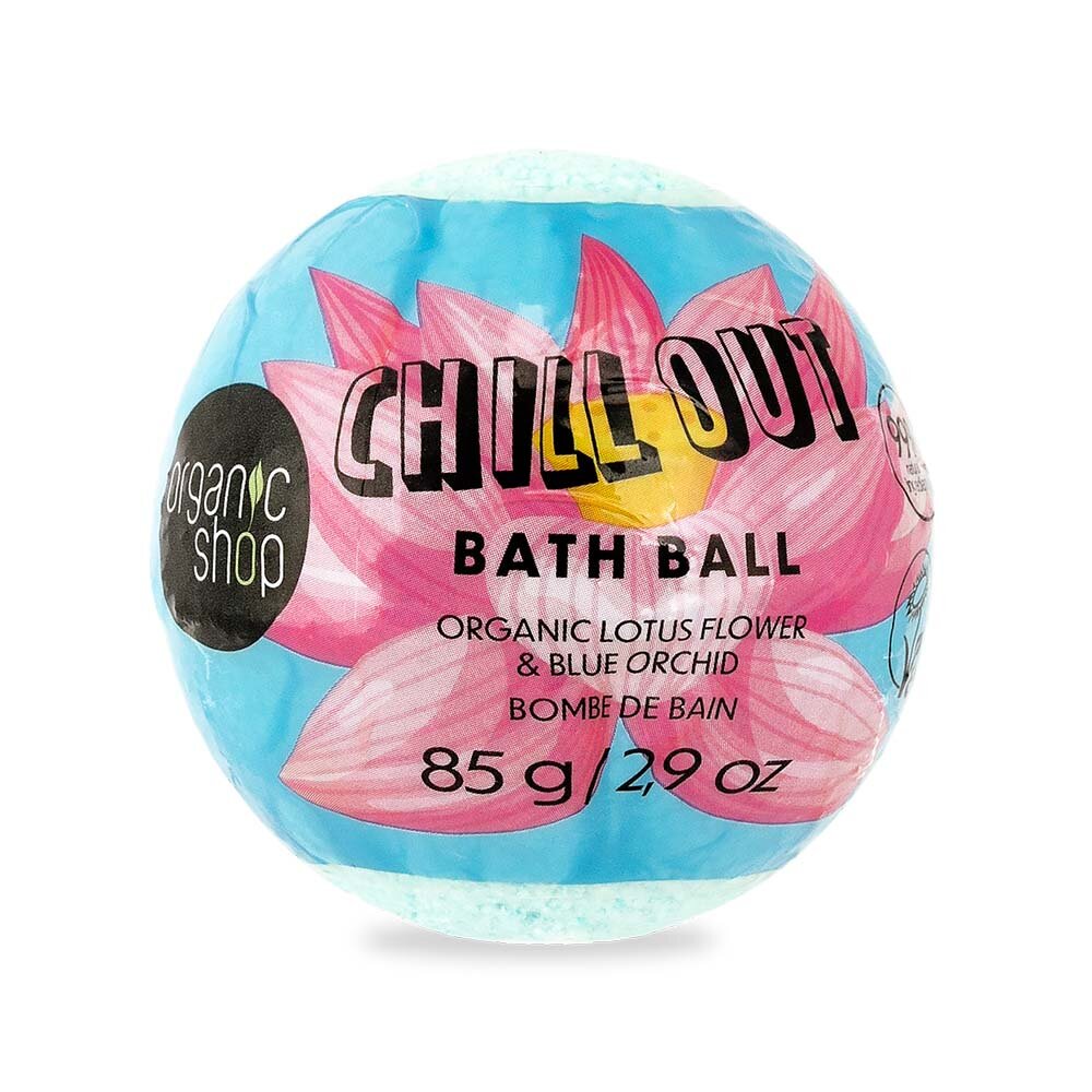 Organic Shop Chill Out Organic Lotus flower & Blue Orchid bath ball 85g