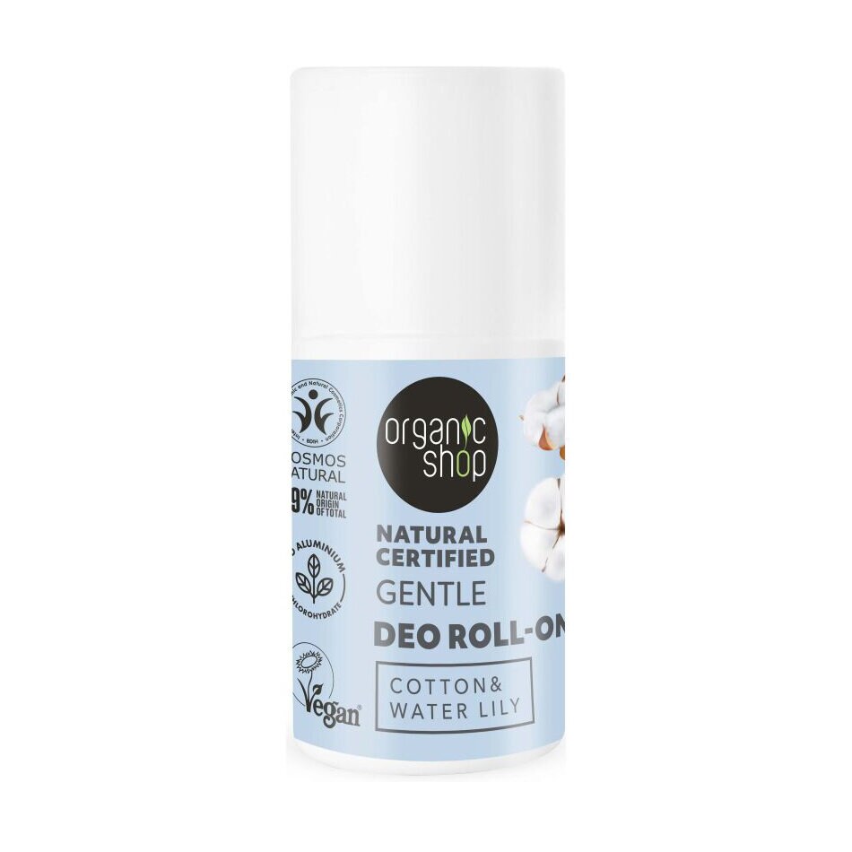 Organic Shop Gentle Deo Roll-On Cotton & Water Lily 50ml