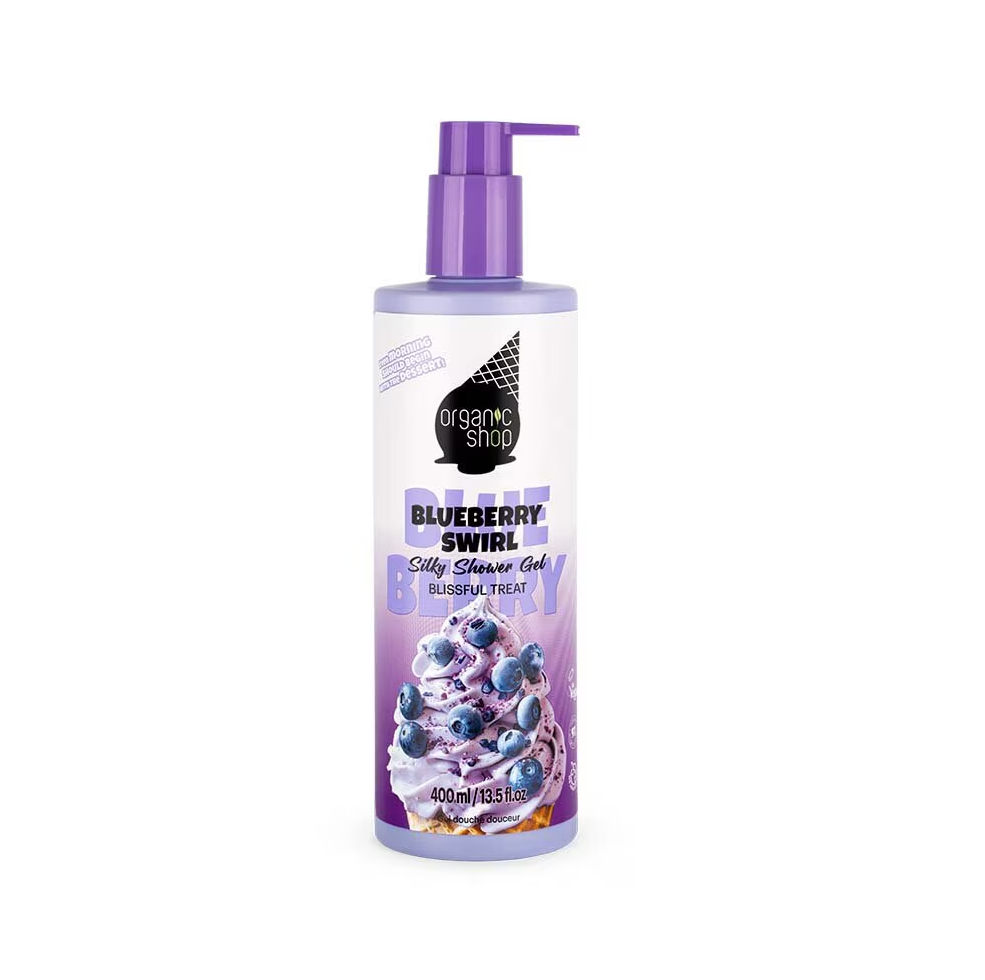 Organic Shop Silky Shower Gel Bluberry Swirl Blissful Treat 400ml