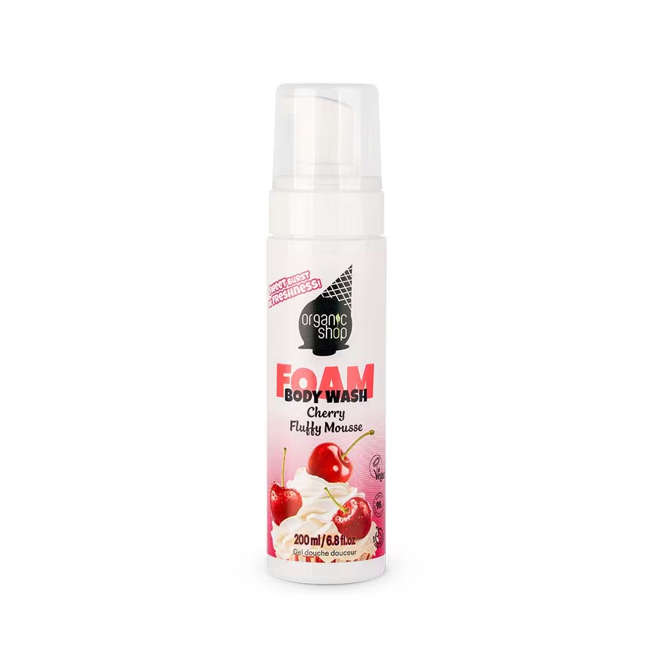 Organic Shop Foam Body Wash Cherry Fluffy Mousse 200ml