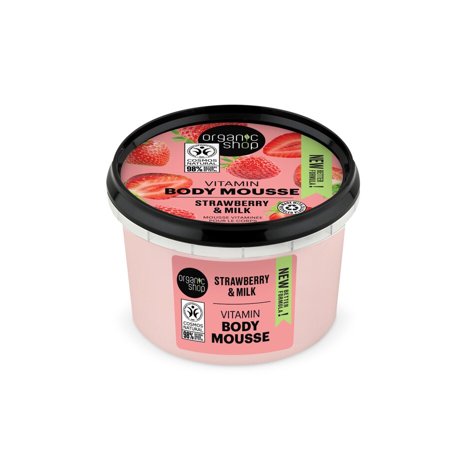 Organic Shop Body Mousse Strawberry Yoghurt 250ml