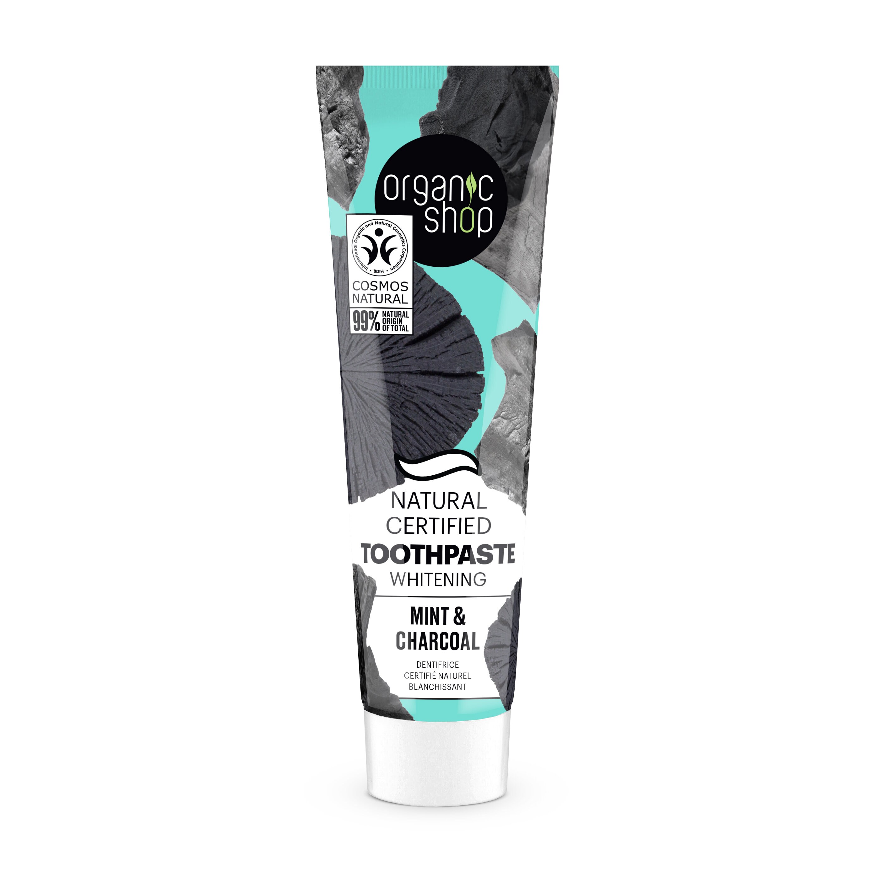 Organic Shop Charcoal & Mint Toothpaste Whitening 100g