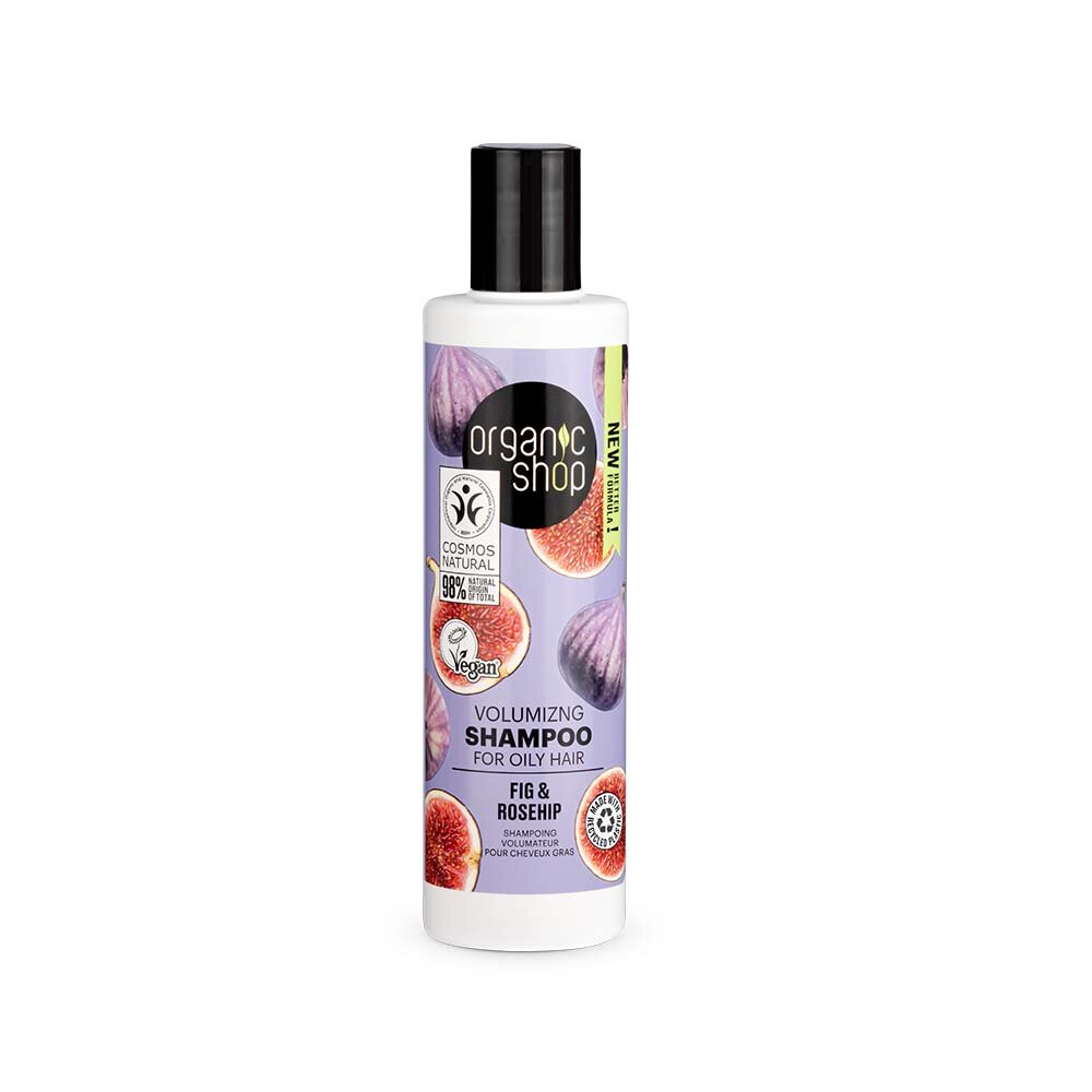 Organic Shop Volumizing Shampoo for Oily Hair Fig and Rosehip 280ml