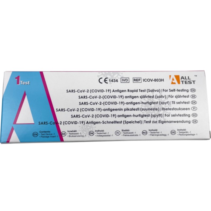 AllTest SARS-CoV-2-COVID-19 Antigen Lollipop Saliv Självtest 1-pack