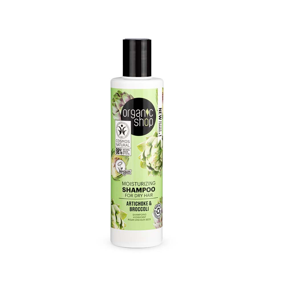 Organic Shop Moisturizing Shampoo for Dry Hair Artichoke and Broccoli 280ml