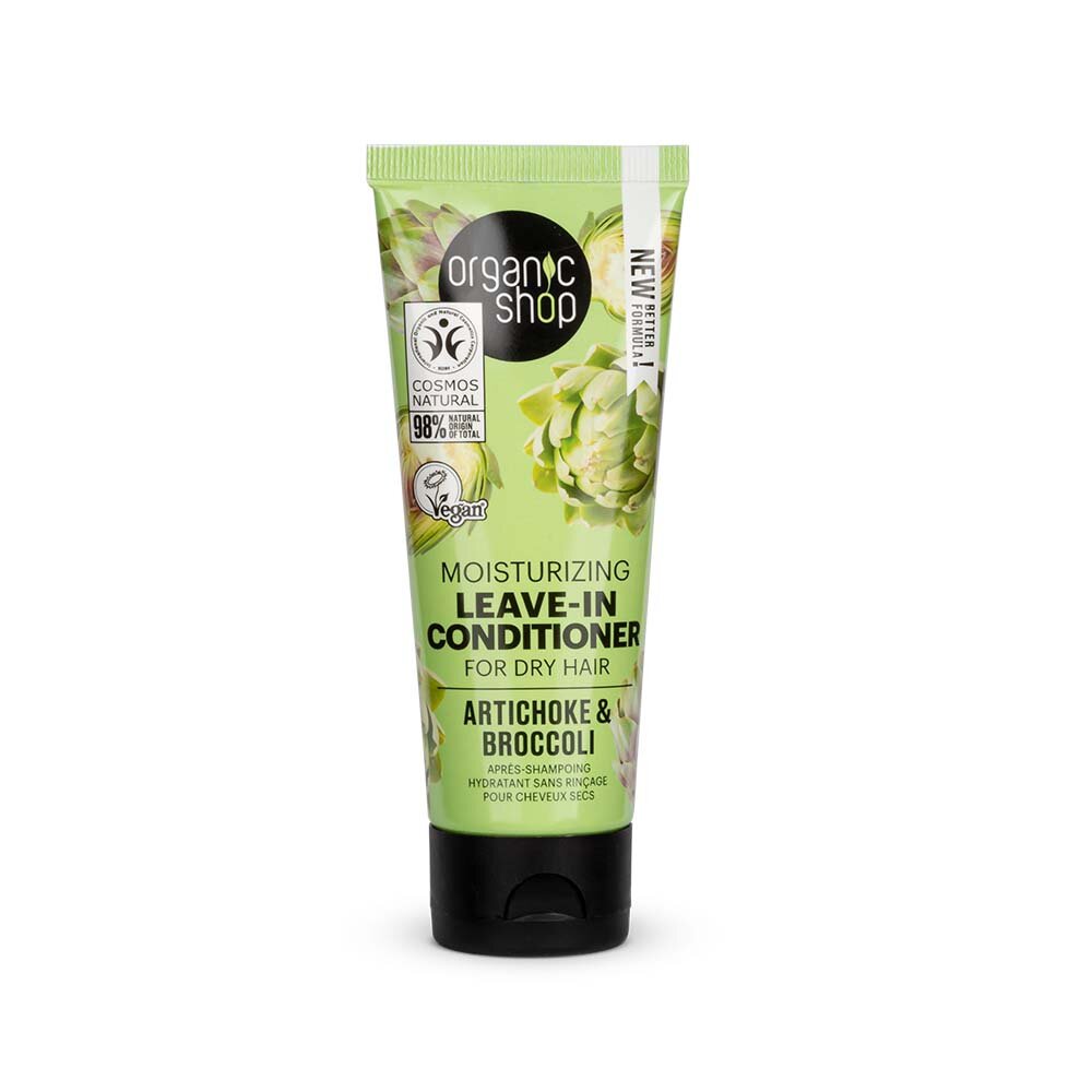 Organic Shop Moisturizing Leave-In Conditioner for Dry Hair Artichoke and Broccoli 75ml