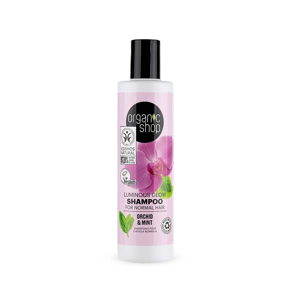 Organic Shop Luminous Glow Shampoo For Normal Hair Orchid and Mint 280ml