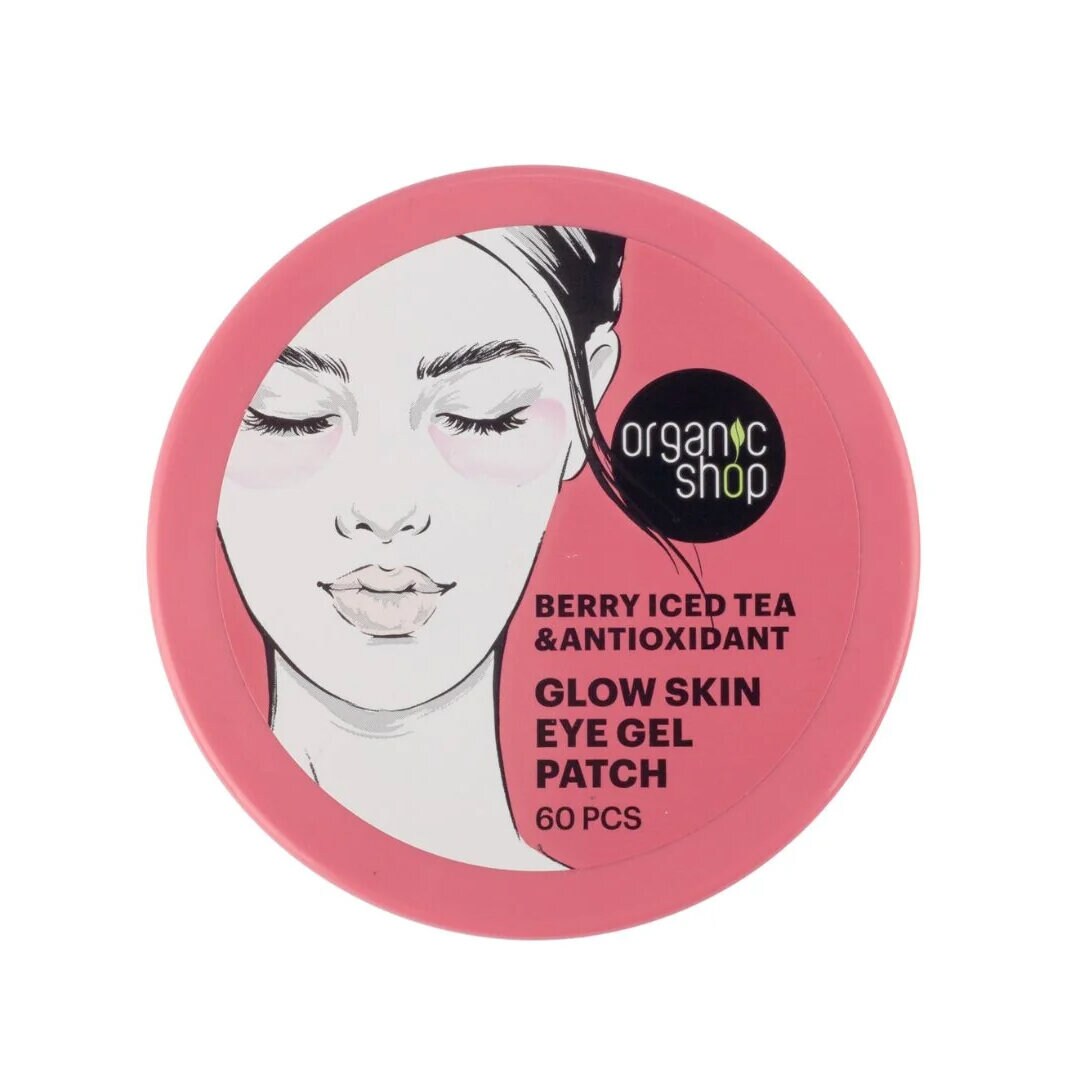 Organic Shop Glow Skin Eye Gel Patch Berry Iced tea & Antioxidant 60st