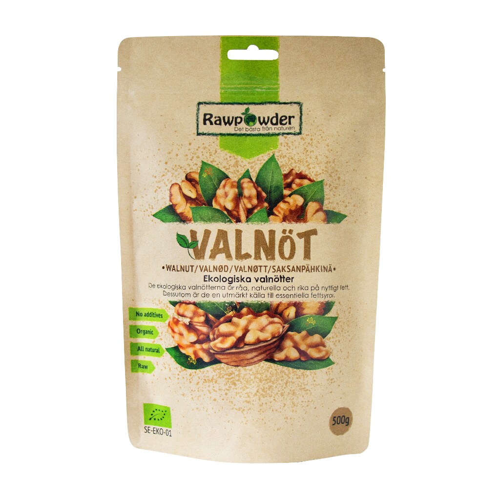 Rawpowder Valnötter Halvor 500g