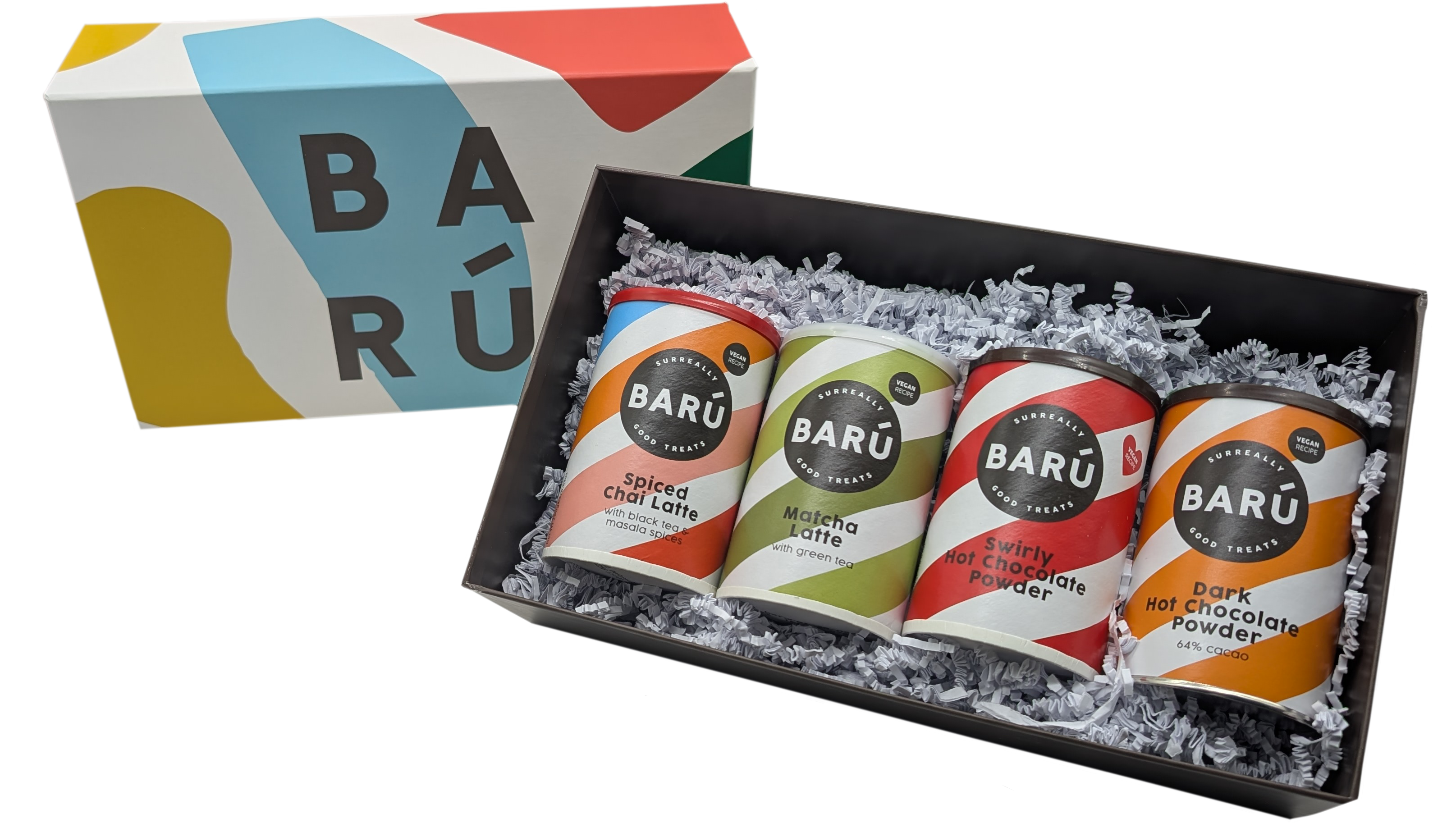 BARU Presentset Hot & Cozy Mix Chai, Matcha, Choklad 4x250g