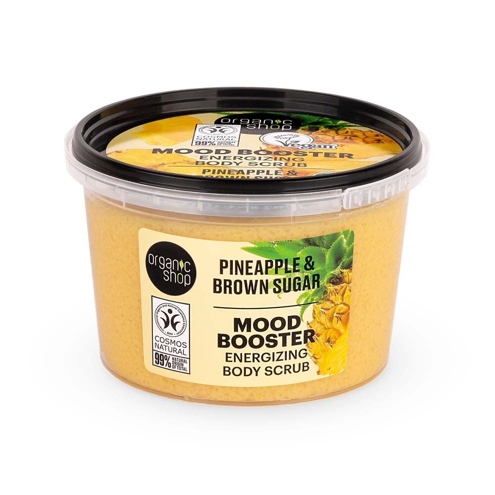 Organic Shop Mood Booster energizing body scrub Pineapple & Brown Sugar 250ml