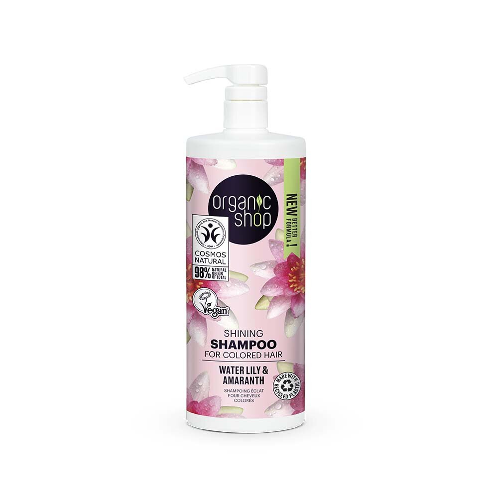 Organic Shop Shining Shampoo for Colored Hair Water Lily and Amaranth 1000ml