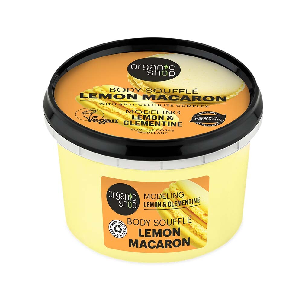 Organic Shop Lemon Macaron body scrub Firming Lemon & Mint 250ml