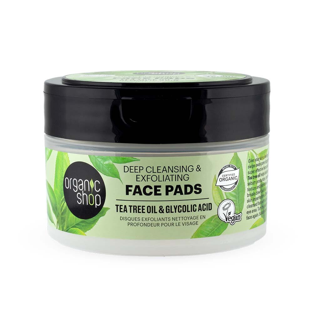Organic Shop Deep cleansing and exfoliating face pads 20st