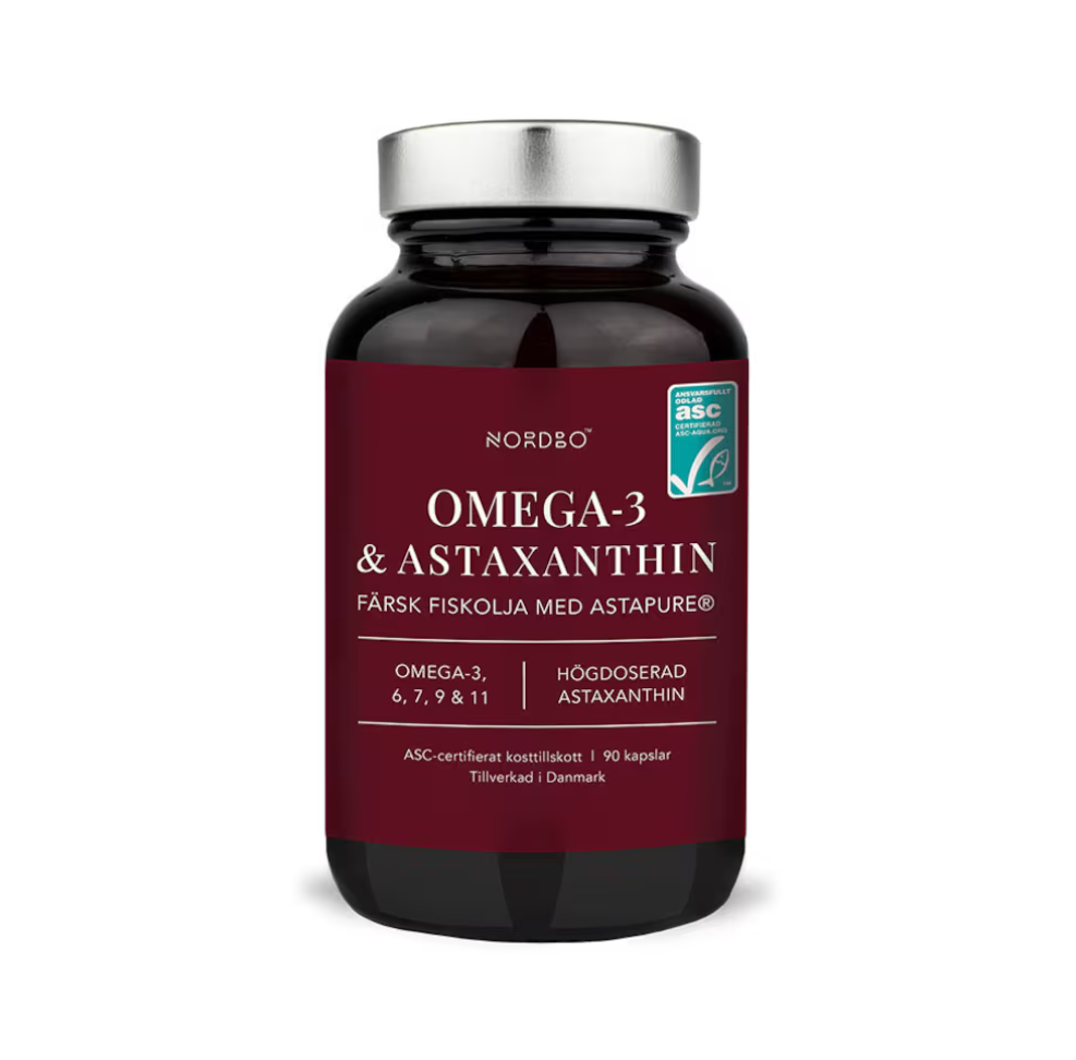 Nordbo Omega-3 & Astaxanthin 90 kapslar