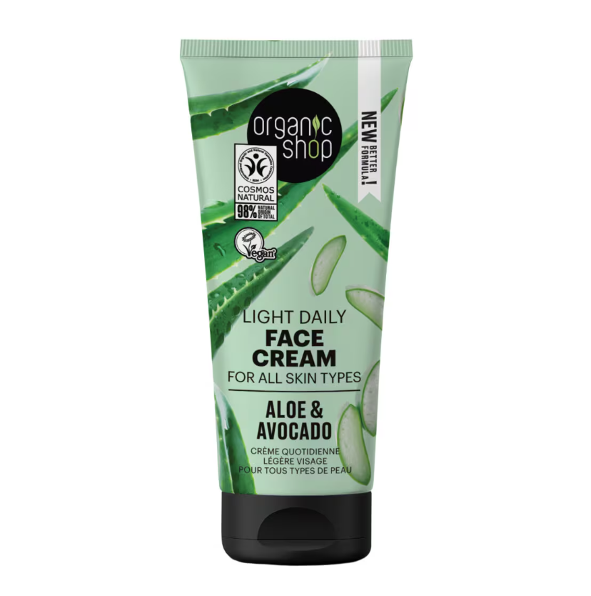 Organic Shop Light Daily Face Cream Avocado & Aloe 50ml