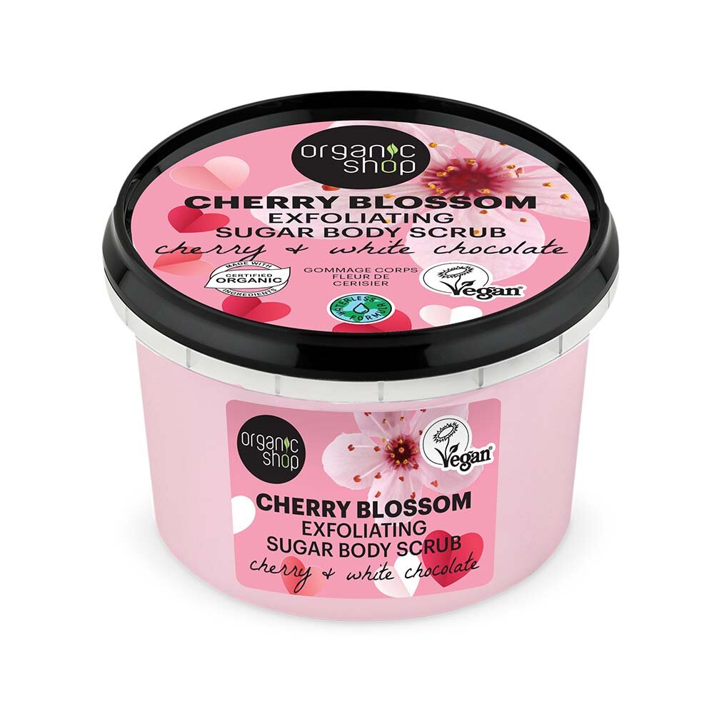 Organic Shop Cherry Blossom exfoliating sugar body scrub 250ml