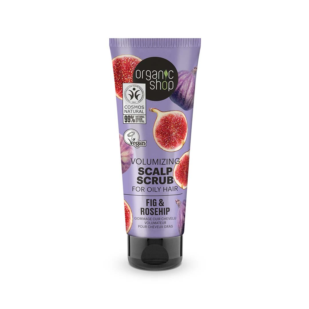 Organic Shop Volumizing Scalp Scrub for Oily Hair Fig and Rosehip 75ml