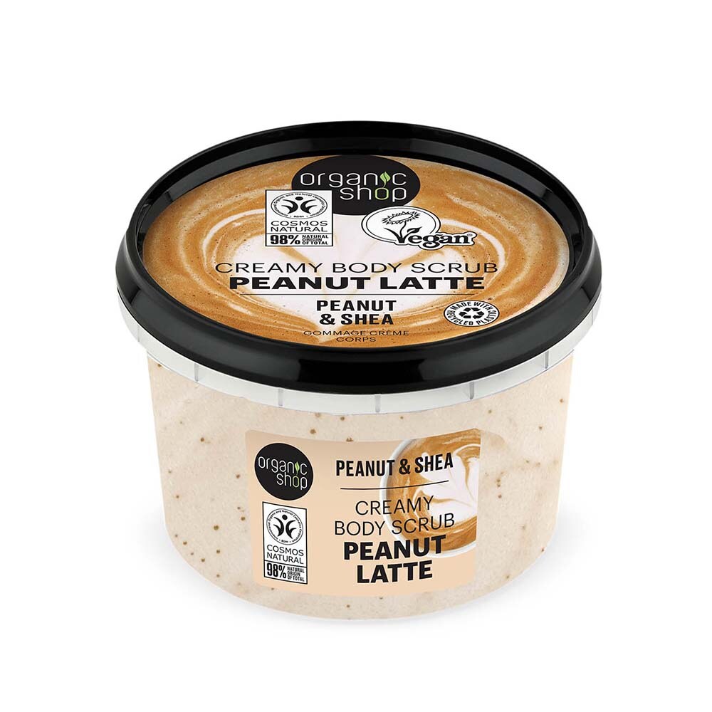 Organic Shop Peanut latte creamy body scrub Peanut & Shea 250ml
