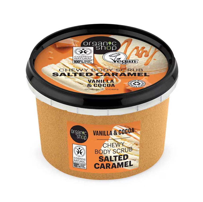 Organic Shop Salted caramel chewy body scrub Vanilla & Cocoa 250ml