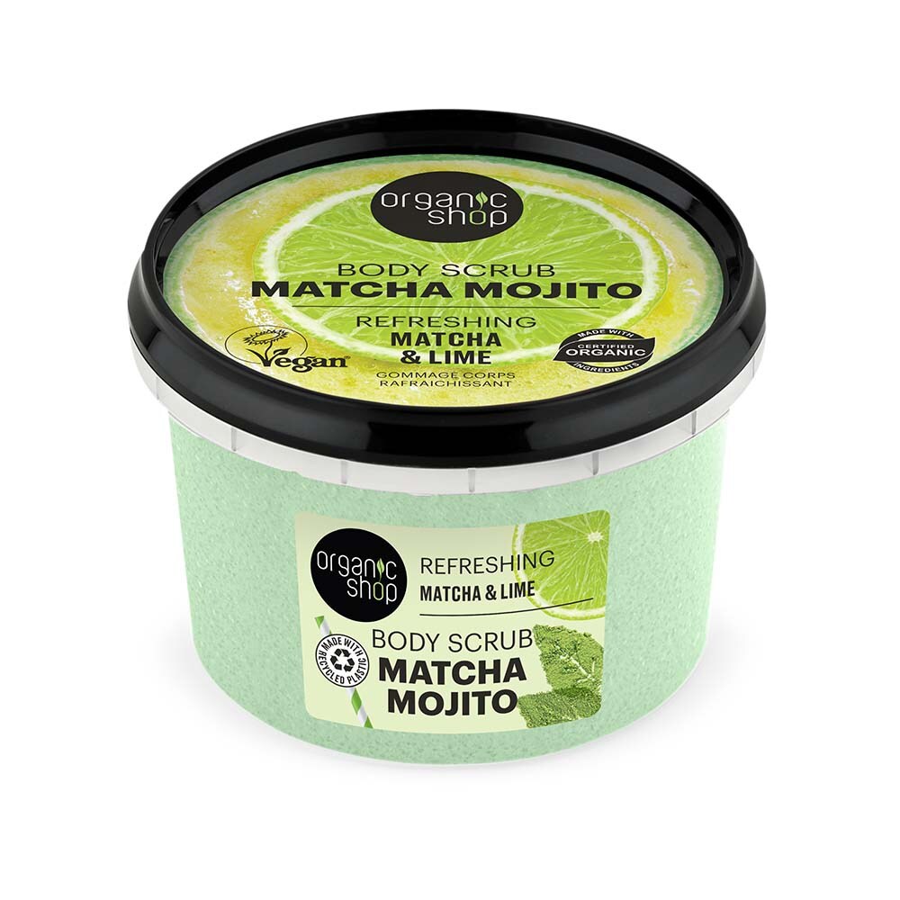 Organic Shop Matcha Mojito body scrub Refreshing Matcha & Lime 250ml