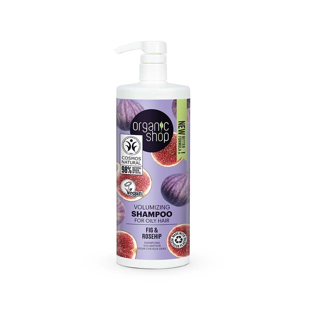 Organic Shop Volumizing Shampoo for Oily Hair Fig and Rosehip 1000ml
