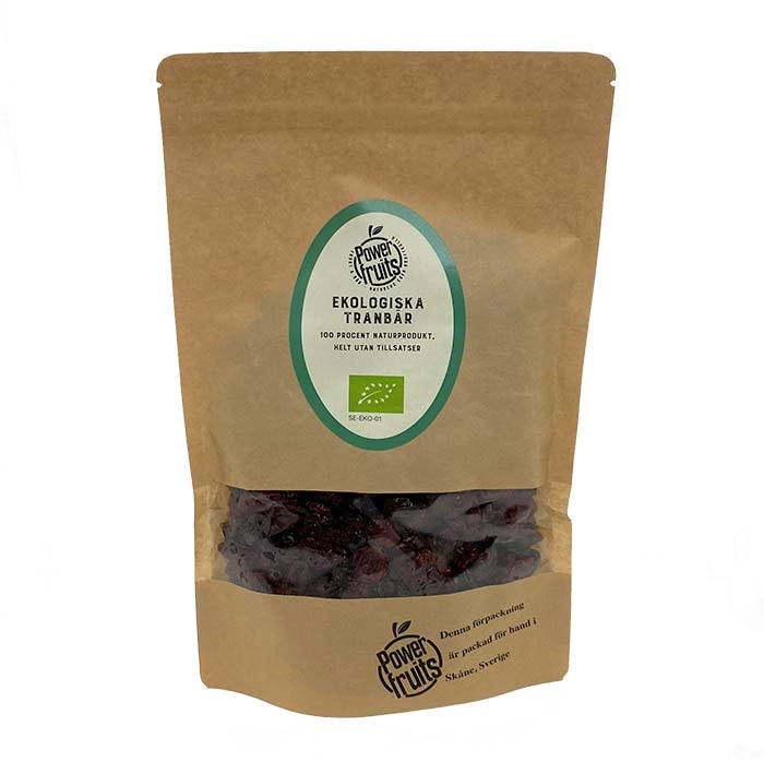 Powerfruits Ekologiska Tranbär, 250g