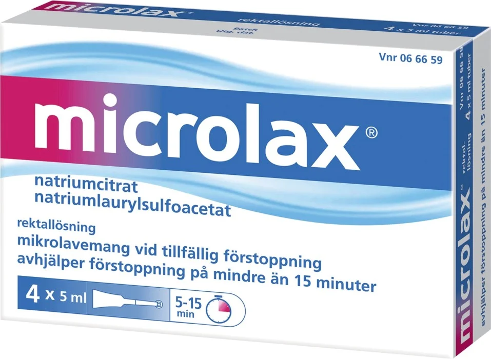 Microlax mikrolavemang 4 x 5 ml