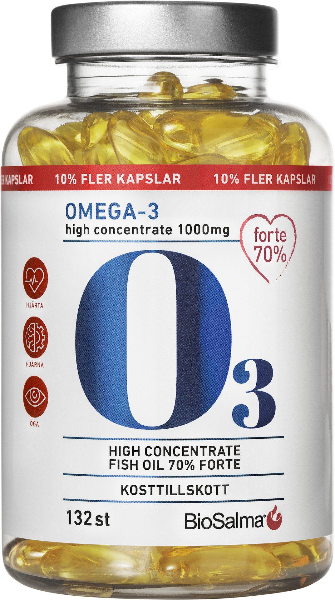 Biosalma Omega-3 Forte 70% 1000mg 132 kapslar