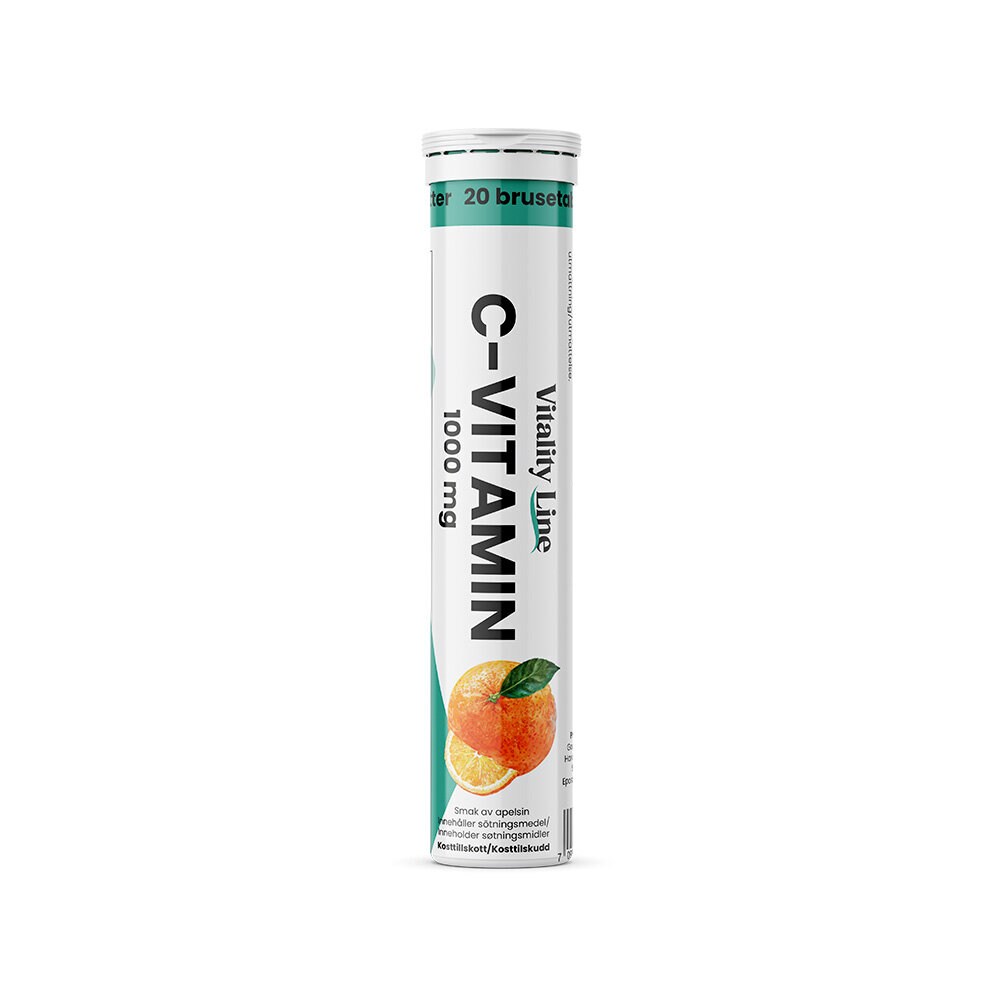 Vitality Line C-vitamin 1000mg apelsin 20st brustabletter